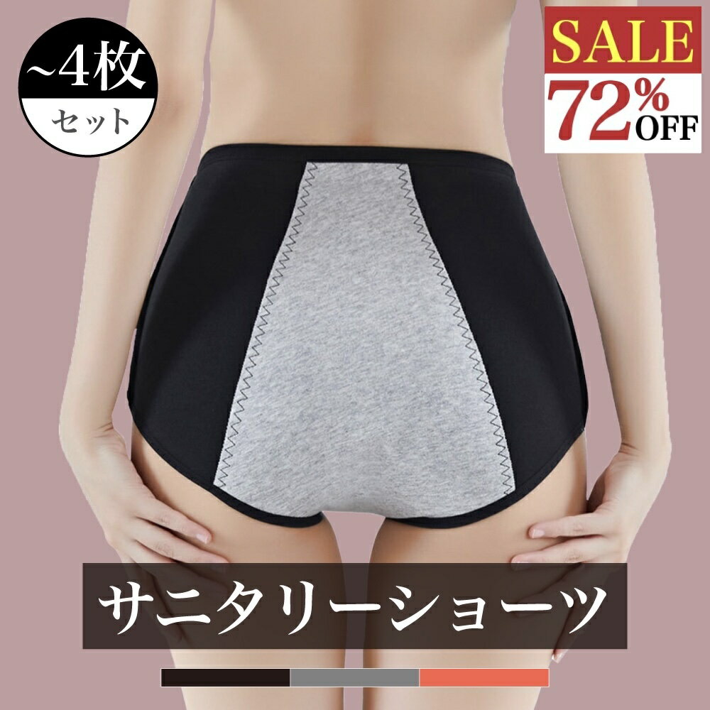 【72%OFF SALE実施中】＼ショーツ 1枚250円 ／ サニタリーショーツ 3枚 4枚セットレディースショーツ サニタリー 無縫製 伸縮性 整理 漏れにくい クロッチ防水 シンプル パンツ 無地 下着 通気性 Ms.BONITA ミズボニータ