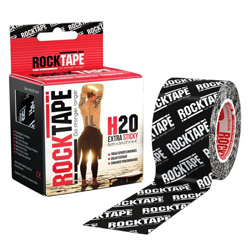 DMedical Dメディカル ROCKTAPE H2O(耐水性PRO) 5cm×5m ブラックロゴ