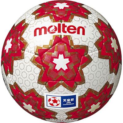商品特長 天皇杯JFA全日本サッカー選手権大会試合球と同じデザインの縫いボールです。大会ロゴをモチーフにした専用デザインは和風で格調の高い雰囲気を感じられるようデザインされ、トンボ柄に亀甲紋を組み合わせたオリジナルのパターンを配置しています。トンボは勝ち虫と呼ばれ、武士に好まれた柄であり、亀甲紋は末永い繁栄を意味する伝統文様です。