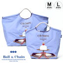 【正規品】ボールアンドチェーン エコバッグ ball&chain クラウン CROWN ラベンダー LAVENDER オリジナル Mサイズ Lサイズ ショッピン...