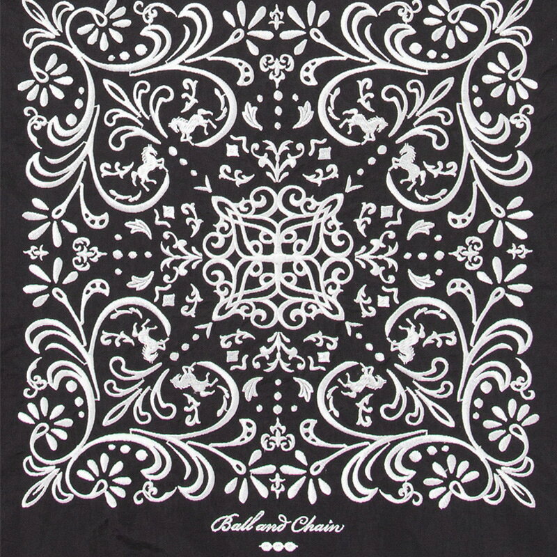 【正規品】ボールアンドチェーン エコバッグ ball&chain ダマスク DAMASUK ブラック BLACK オリジナル Mサイズ Lサイズ ショッピングバッグ トートバッグ A4 刺繍 ball and chain