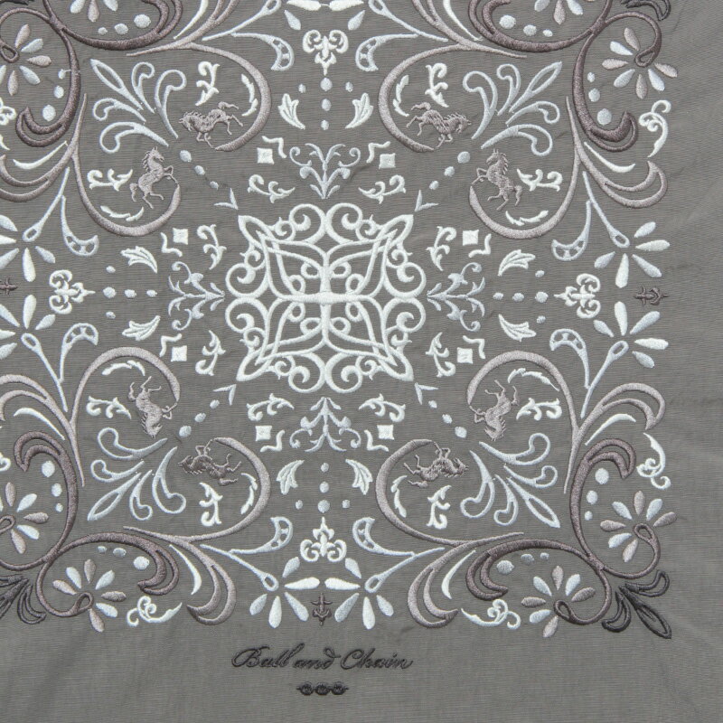 【正規品】ボールアンドチェーン エコバッグ ball&chain ダマスク DAMASUK チャコールグレー C.GRAY オリジナル Mサイズ Lサイズ ショッピングバッグ トートバッグ A4 刺繍 ball and chain
