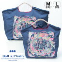 【正規品】ボールアンドチェーン エコバッグ ball&chain FETHER フェザー NAVY ネイビー オリジナル Mサイズ Lサイズ ショッピングバッグ トートバッグ A4 刺繍 ball and chain