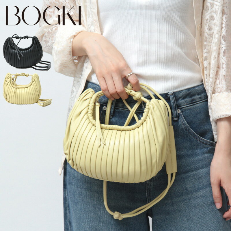 Rakuten - BOGKI ボクギ バッグ ミニショルダーバッグ 2way 斜めがけ 本革 シープスキン 軽量 RIPPLE CROSS BODY BAG S24CB01 ★