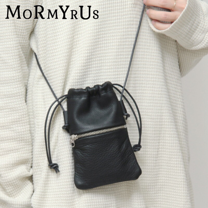 Rakuten - MORMYRUS モルミルス ミニ ショルダーバッグ 巾着 ポシェット スマホショルダー POCHETTE 本革 レザー 日本製 M-142 ★