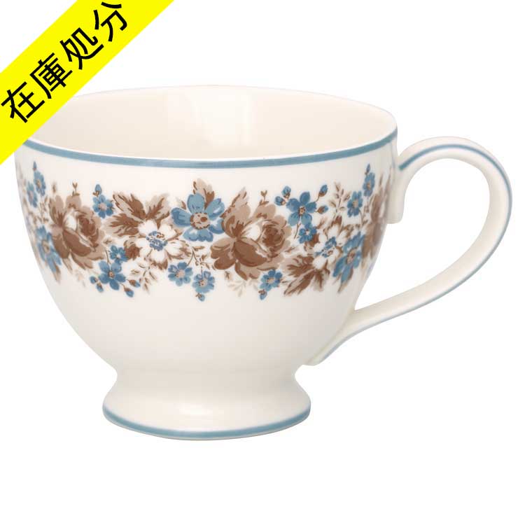 【在庫処分 SALE】ティーカップ 花柄 北欧 コーヒーカップ コップ ブルー 青 花 かわいい おしゃれ カラー 柄 北欧風 韓国 雑貨 食器 紅茶 コーヒー プレゼント ギフト 磁器 海外 海外雑貨 デンマーク グリーンゲート GreenGate Marie