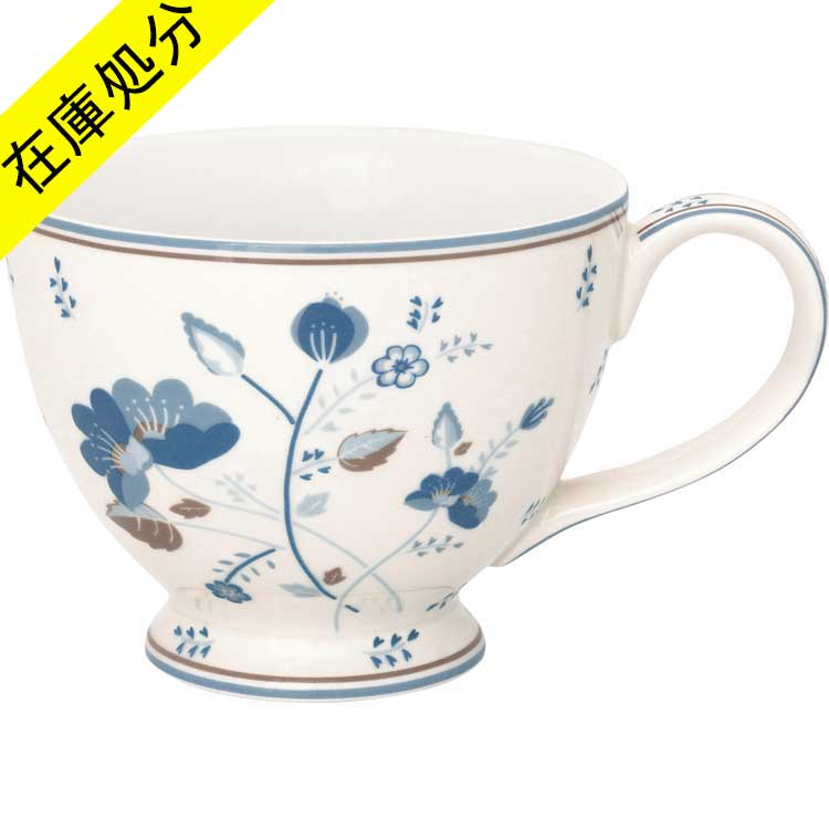 モズ 雑貨 【在庫処分 SALE】ティーカップ 花柄 北欧 コーヒーカップ コップ 花 ブルー 青 カラー 柄 北欧風 韓国 雑貨 食器 紅茶 コーヒー プレゼント ギフト 誕生日 女性 磁器 海外 海外雑貨 デンマーク グリーンゲート GreenGate Mozy