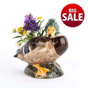 【20%OFF】【21日まで サマーSALE】Mallard BudVase カモ 小花入れ 雑貨 グッズ 花瓶 インテリア 一輪挿し 鳥 野鳥 トリ とり おしゃれ おもしろ かわいい 海外 北欧 陶器 置物 プレゼント 誕生日 記念日 Quail Ceramics クエイルセラミックス