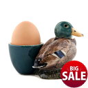 【10%OFF】【21日まで サマーSALE】エッグスタンド Mallard-withEggCup カモの エッグカップ Quail Ceramics クエイル 鳥グッズ エッグカップ エッグポット 卵 雑貨 インテリア カモ あひる アヒル おもしろ 置物 海外 北欧 陶器 プレゼント ギフト