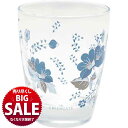 【在庫限り!売り尽くし SALE】コップ 花柄 花 食洗器対応 ブルー 北欧 韓国 雑貨 食器 冷茶 冷水 グラス タンブラー プレゼント ギフト 誕生日 女性...
