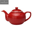 【最大20％OFF★母の日セール】ティーポット レッド 赤 北欧 TeaPot おしゃれ かわいい 急須 紅茶 中国茶 磁器 陶器 白湯 海外 デンマーク ヨーロッパ 韓国 食器 雑貨 インテリア キッチン ダイニング プレゼント ギフト 誕生日 女性 グリーンゲート GreenGate