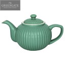 【最大20％OFF★母の日セール】ティーポット くすみグリーン 緑 ダスティ グリーン TeaPot 北欧 おしゃれ 白湯 急須 紅茶 中国茶 磁器 陶器 デンマーク ヨーロッパ 韓国 食器 雑貨 インテリア キッチン ギフト グリーンゲート GreenGate