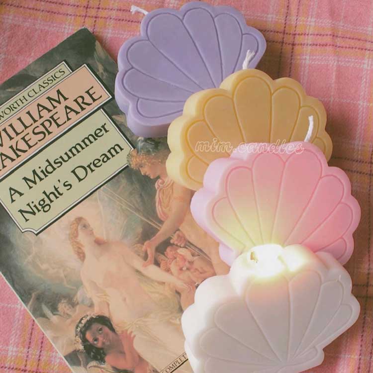 【LINE700円オフ】【在庫限り！売り尽くし SALE】 ハンガリー産 キャンドル シェル 貝 貝殻 パステル ハンドメイド かわいい おしゃれ 韓国 韓国風 雑貨 マリン マーメイド 海 カラフル カラー 手作りキャンドル インテリア 海外 プレゼント 誕生日 女性 友人ギフト