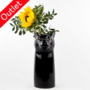 【21日まで サマーSALE】【アウトレット】Panther Flower Vase 黒ヒョウの花瓶イギリス Quail Ceramics 動物 置物 オブジェ インテリア 磁器製 アニマル 珍しい 黒ヒョウ ヒョウ パンサー ブラックパンサー 訳あり品