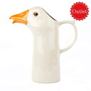 【アウトレット品】ガチョウ ジャグ Goose Jug イギリス 花瓶 一輪挿し ブーケ ドライフラワー 一輪 鳥 鵞鳥 動物 置物 オブジェ インテリア 雑貨 水差し 陶磁器 陶器 ギフト プレゼント ラッピング 誕生日 QuailCeramics