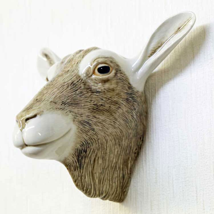 【アウトレット品】【在庫限り】Quail Ceramics Goat Wall Vase ヤギ やぎ 山羊 壁掛け 動物 置物 オブジェ インテリア 陶器 花瓶 ギフト [2]