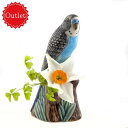 【LINE700円オフ】【アウトレット品】【在庫限り】Budgie 小花入れ ブルー イギリス Quail Ceramics 動物 置物 オブジェ インテリア 陶器 いんこ トリ とり 鳥 鳥好き 野鳥 花瓶 北欧雑貨