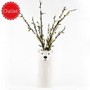 【21日まで サマーSALE】【アウトレット品】しろくま 花瓶 雑貨 グッズ 北欧 一輪挿し かわいい おしゃれ おもしろ エレガント 高級感 シロクマ 白くま フラワーベース インテリア 海外 陶器 セラミック プレゼント ギフト 誕生日 記念日クエイル QuailCeramics