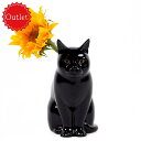 【20%OFF】【21日まで サマーSALE】【アウトレット品】黒猫 花瓶 雑貨 グッズ 北欧 一輪挿し かわいい おしゃれ おもしろ ネコ ねこ 黒ねこ フラ...