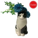 【20%OFF】【21日まで サマーSALE】【アウトレット品】猫 花瓶 雑貨 グッズ 北欧 一輪挿し かわいい おしゃれ おもしろ ネコ ねこ 茶トラ フラワーベース 置物 猫雑貨 インテリア 海外 陶器 セラミック プレゼント ギフト 誕生日 記念日 クエイル Barney L QuailCeramics