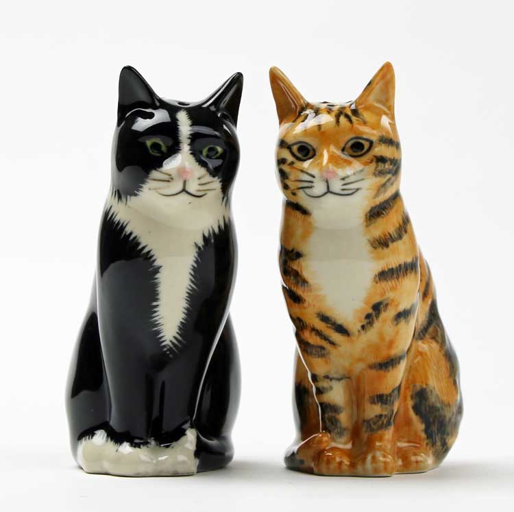 Reuben&Sparky S+P 猫の塩コショウ入れ セット Quail Ceramics クエイル 猫雑貨 塩胡椒入れ 雑貨 インテリア 猫 ネコ ねこ おしゃれ おもしろ 海外 北欧 陶器 プレゼント ギフト 誕生日 記念日