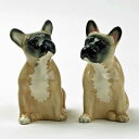 【LINE700円オフ】【在庫限り】FrenchBulldogのフィギアセット イギリス Quail Ceramics 動物 置物 オブジェ インテリア 陶器 犬好き フレンチブルドッグ ペア セット アニマル雑貨 いぬ イヌ Dog クエイルセラミックス