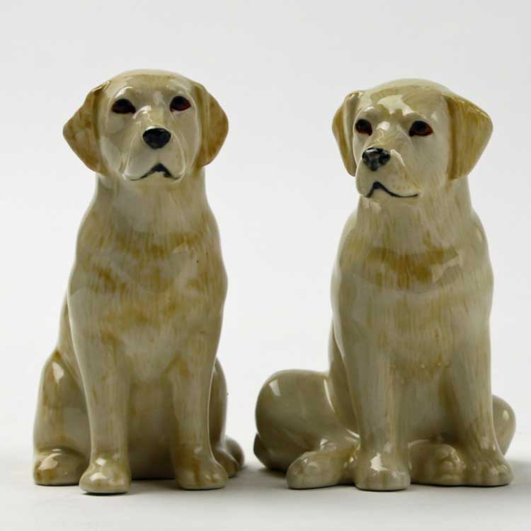 Labrador goldのフィギアセット ラブラドール イギリス Quail Ceramics 動物 置物 オブジェ インテリア 陶器 犬好き