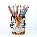 TigerPencilPot 虎のペン立て Quail Ceramics クエイル 雑貨 グッズ ペン立て 観葉植物 ポット オフィス うし トラ 寅 寅年 と...