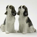 【LINE700円オフ】【在庫限り】CockerSpaniel B&W のフィギアペア コッカースパニエル イギリス Quail Ceramics 動物 置物 オブジェ インテリア 陶器 犬好き アニマル雑貨 イギリス クエイルセラミックス いぬ イヌ Dog
