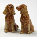 CockerSpaniel Gold のフィギアペアー コッカースパニエル イギリス Quail Ceramics 動物 置物 オブジェ インテリア 磁器製 犬好き