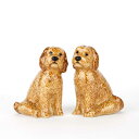 Cockapoo Apricot Salt&Pepper Set コッカプー 塩胡椒入れセット アプリコット 調味料入れ 塩コショウ 卓上 ダイニング 犬 アニマル コッカースパニエル プードル ギフト プレゼント 海外雑貨 クエイルセミラックス Quail Ceramics