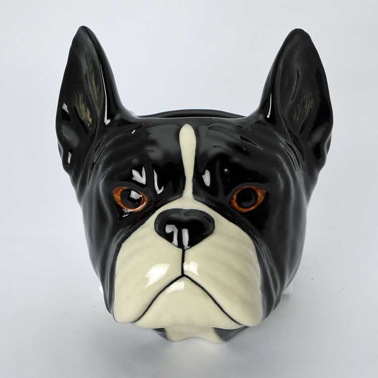 FrenchBulldog Wall Vase S ꥹ Quail Ceramics ưʪ ʪ ֥ ƥꥢ ƫ ˥ޥ...