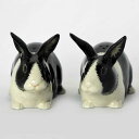 Dutch Rabbit black and white S P ソルト＆ペッパーセット イギリス Quail Ceramics 置物 オブジェ インテリア 北欧 モダン 磁器 ヨーロッパ ペア ウサギ オランダウサギ