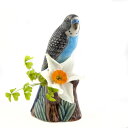 【LINE700円オフ】【在庫限り】Budgie 小花入れ ブルー イギリス Quail Ceramics 動物 置物 オブジェ インテリア 陶器 いんこ トリ とり 鳥 鳥好き 野鳥 花瓶 北欧雑貨