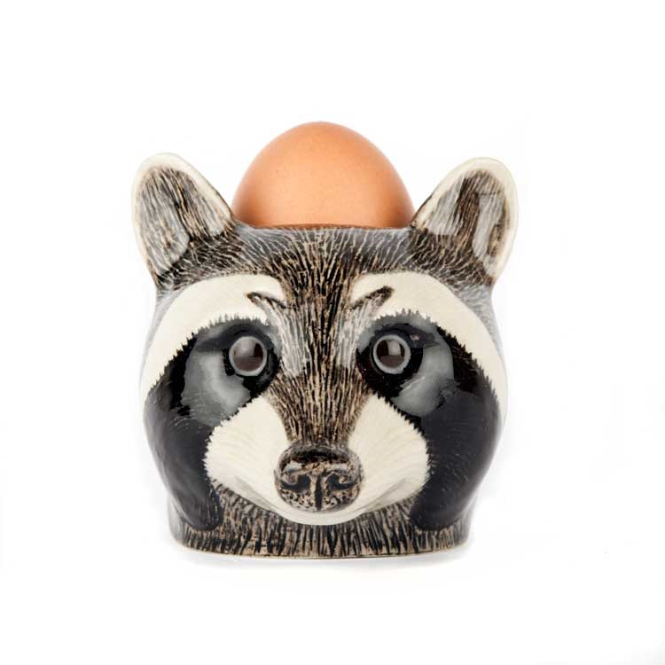 エッグスタンド RaccoonFaceEggCup アライグマ エッグカップ イギリス Quail Ceramics クエイル・セラミックス 動物 置物 オブジェ インテリア 北欧 モダン 陶器 ヨーロッパ エッグスタンド ポット あらいぐま