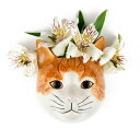 猫 花瓶 壁掛け 雑貨 グッズ 北欧 一輪挿し かわいい おしゃれ おもしろ ネコ ねこ 猫雑貨 壁掛け花瓶 インテリア 海外 イギリス 陶器 プレゼント ギフ...