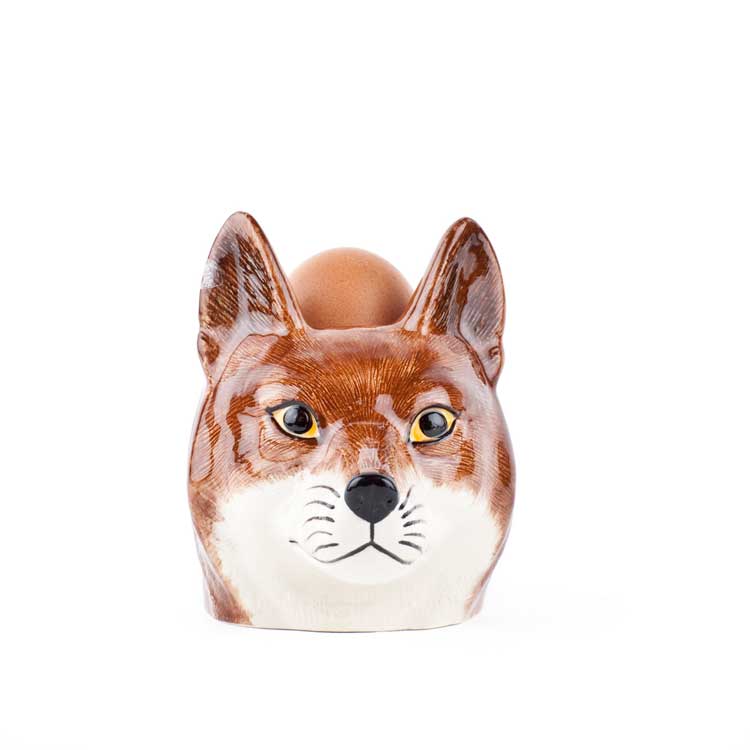 エッグスタンド FoxFaceEggCup キツネ エッグカップ イギリス Quail Ceramics クエイル・セラミックス 動物 置物 オブジェ インテリア 北欧 モダン 陶器 ヨーロッパ エッグスタンド ポット きつね