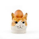 エッグスタンド SquashFaceEggCup 猫の エッグカップ イギリス Quail Ceramics(クウェイル・セラミックス)社製 動物 置物 オブジェ インテリア 北欧 モダン 磁器製 ヨーロッパ　 エッグカップ ハチワレ　 エッグカップ　茶トラ　三毛猫 その1