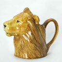 【21日まで サマーSALE】Lion Jug L ジャグ イギリス Quail Ceramics 動物 置物 オブジェ インテリア 陶器 水差し ライオン アニマル 動物雑貨 北欧雑貨 イギリス サファリ デキャンタ 食卓