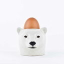 エッグスタンド PolarBearFaceEggCup 白くま エッグカップ イギリス Quail Ceramics クエイル・セラミックス 動物 置物 オブジ...