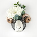 【LINE700円オフ】【在庫限り】Swaledale sheep WallVase 北イギリスの羊 壁掛け Quail Ceramics 動物 置物 オブジェ インテリア 陶器 ひつじ 花瓶 羊