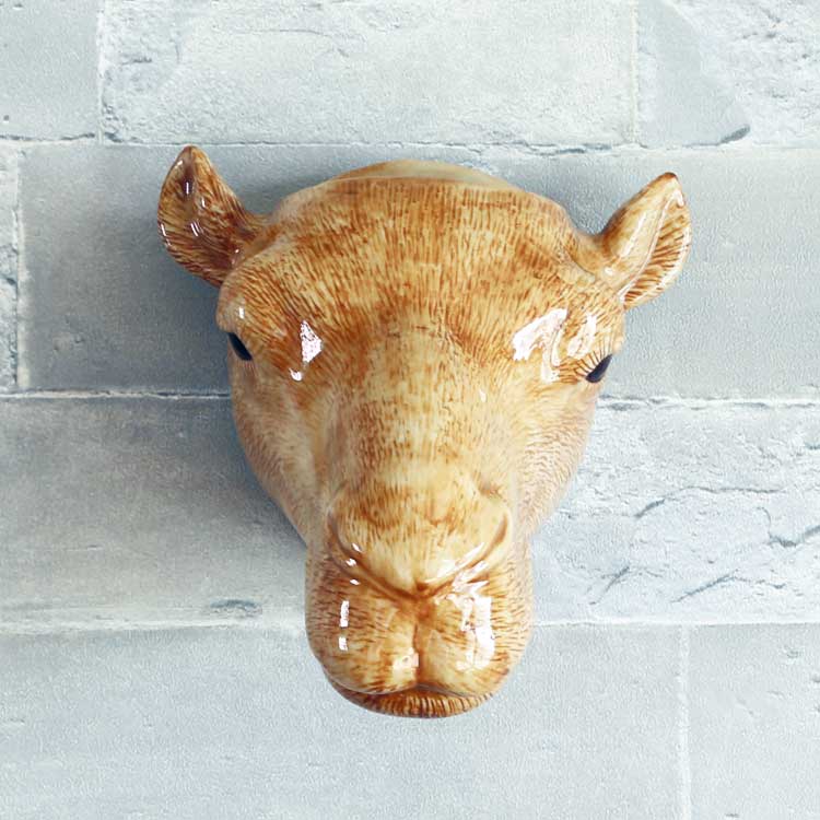 Camel WallVase 北イギリスのラクダ 壁掛け Quail Ceramics 動物 置物 オブジェ インテリア 陶器 らくだ 花瓶