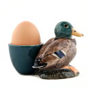 エッグスタンド Mallard-withEggCup カモの エッグカップ Quail Ceramics クエイル 鳥グッズ エッグカップ エッグポット 卵 雑貨 インテリア カモ あひる アヒル おしゃれ おもしろ 置物 海外 北欧 陶器 プレゼント ギフト 誕生日 記念日