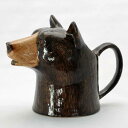 Black Bear Jug L ジャグ イギリス Quail Ceramics 動物 置物 オブジェ インテリア 陶器 水差し クマ くま アニマル 花瓶 デキャンタ イギリス 食卓 動物雑貨 北欧雑貨