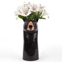 【LINE700円オフ】【在庫限り】Black Bear Flower Vase くまの花瓶イギリス Quail Ceramics 動物 置物 オブジェ インテリア 陶器 アニマル雑貨 ヨーロッパ雑貨 動物雑貨 珍しい くま クマ 熊 BlackBear