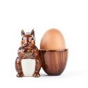 新入荷！ Squirrel-withEggCup リスのエッグカップ イギリス Quail Ceramics(クウェイル・セラミックス)社製 動物 置物 オブジェ インテリア 北欧 モダン 磁器製 ヨーロッパ エッグカップ　リス　りす　シマリス　森のどうぶつ