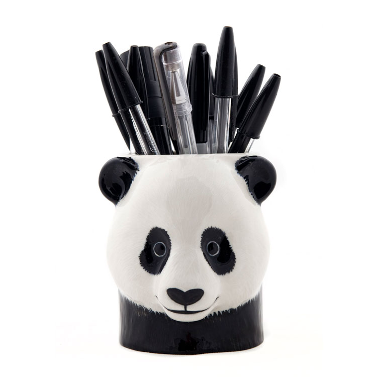 ★P20%バック or P10倍アップ★ パンダのペン立て Panda Pen Pot イギリス Quail Ceramics 動物 置物 オブジェ インテリア アニマル雑貨 動物雑貨 ヨーロッパ雑貨 北欧 モダン 陶器 ヨーロッパ市場向け製品 動物好き パンダ ぱんだのサムネイル