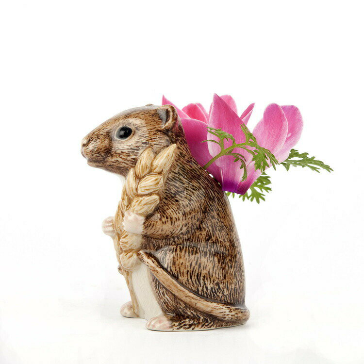 HarvestMouse BudVase カヤネズミ 小花入れ 雑貨 グッズ 花瓶 インテリア 一輪挿し おしゃれ おもしろ かわいい 鼠 ねずみ ネズミ 動物 海外 北欧 陶器 置物 プレゼント 誕生日 記念日 Quail Ceramics クエイルセラミックス