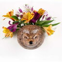 【21日まで サマーSALE】HedgehogWallVase ハリネズミ 壁掛け 花瓶 雑貨 置物 花瓶 インテリア 一輪挿し かわいい おしゃれ おもしろ アート 動物 小動物 海外 北欧 陶器 壁掛け プレゼント 誕生日 記念日 Quail Ceramics クエイルセラミックス