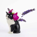 Barney BudVase ねこ ネコ 猫 小花入れ 雑貨 グッズ 花瓶 インテリア 一輪挿し 黒白 ハチワレ おしゃれ おもしろ かわいい 海外 北欧 陶器 置物 プレゼント 誕生日 記念日 Quail Ceramics クエイルセラミックス